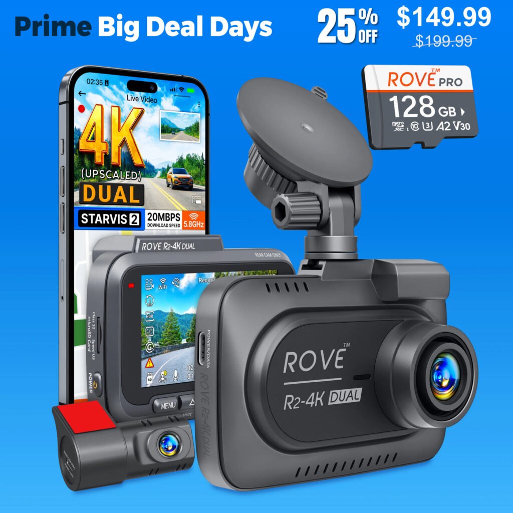 ROVE R2-4K DUAL front camera and rear camera product image